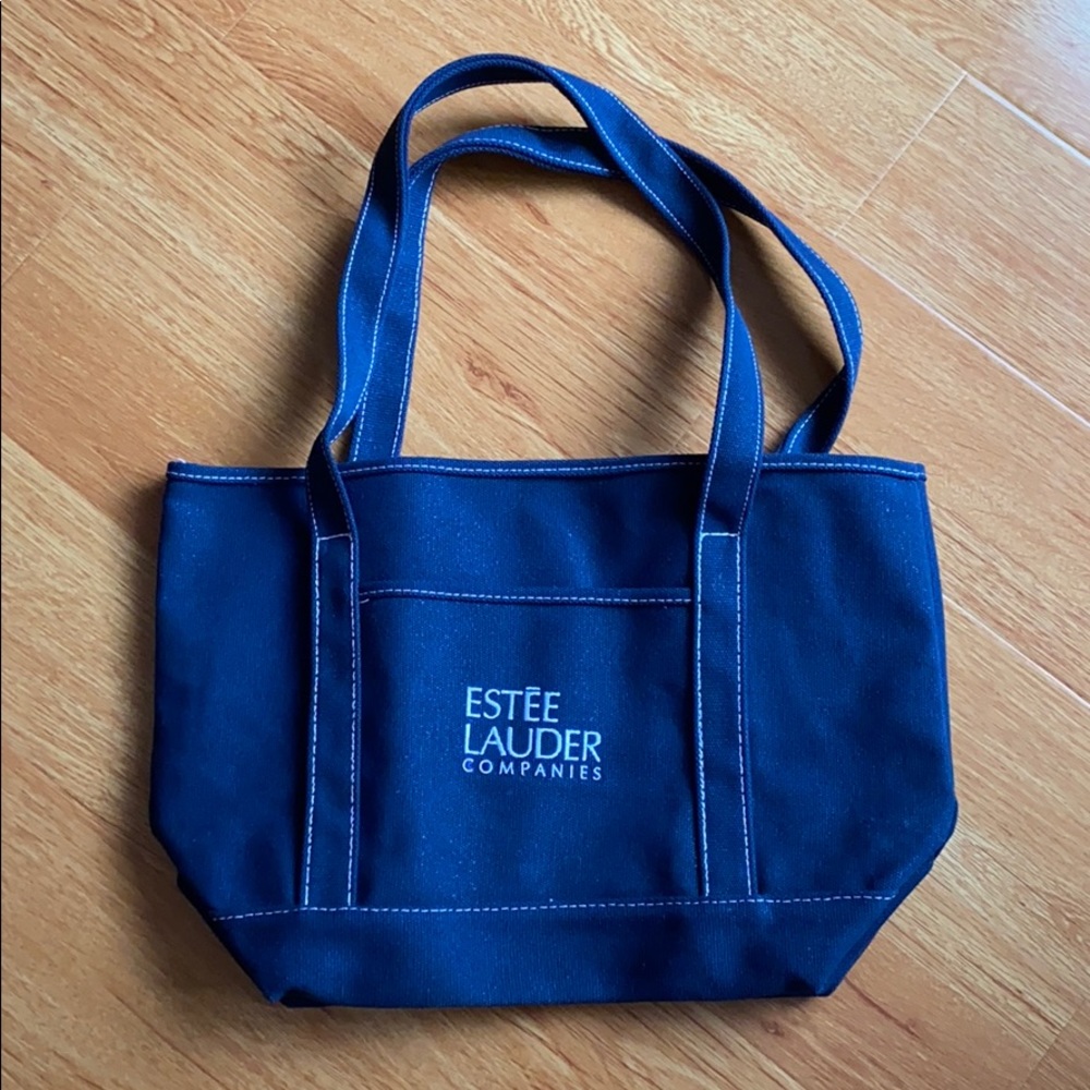Estée Lauder navy canvas tote